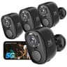 Rraycom 2K Battery Wireless Security Camera System with Siren Alarm, 4-Camera Kit