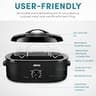 AROMA 18-Quart Electric Roaster Oven Featuring a Self-Basting Lid Design