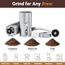 JavaPresse Manual Coffee Grinder with Stainless Steel Body and Ceramic Conical Burrs