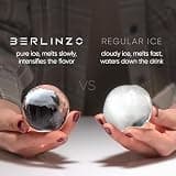 Berlinzo Premium Clear Ice Ball Maker Mold with Double Insulation (2.4-Inch)