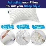 Sidney Sleep Adjustable Curved Memory Foam Pillow for Shoulder Support