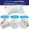 Sidney Sleep Adjustable Curved Memory Foam Pillow for Shoulder Support