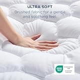 Bedsure 3-Zone Ergonomic Microfiber Mattress Pad with Deep Skirt, Twin XL