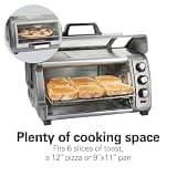 Hamilton Beach 6-Slice Large Capacity Air Fryer Oven with Easy Roll-Top Door