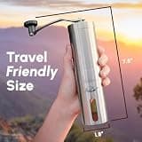 JavaPresse Manual Coffee Grinder with Stainless Steel Body and Ceramic Conical Burrs