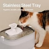 PETLIBRO Battery-Operated Wireless Pump Stainless Steel Cat Water Fountain 2.5L