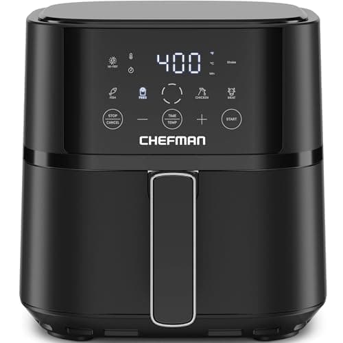 Chefman 4-Quart Compact Air Fryer, Matte Black Dishwasher-Safe Basket