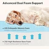 Veehoo XXL Orthopedic Dog Bed for Large Senior Dogs with Thick Memory Foam Base