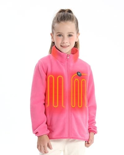 Venustas Kids Ultra-Soft Breathable Heated Fleece Jacket with Battery Pack