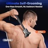kensen Men's Back Hair Trimmer with 2-in-1 Dual-Blade System and Telescopic Rod