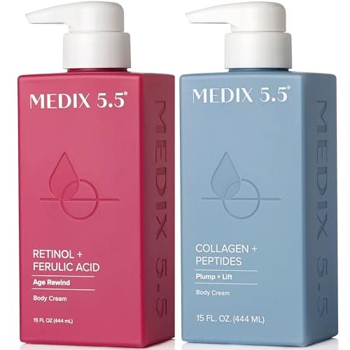 Medix 5.5 Retinol & Collagen Cream Anti-Aging Skincare Set, 15 oz, 2-Piece Bundle