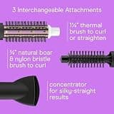Conair Double Ceramic 3-in-1 Hot Air Brush with Interchangeable Barrels