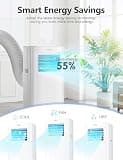 Ultra-Quiet 42dB 8000 BTU ASHRAE Portable Air Conditioner with Sleep Mode