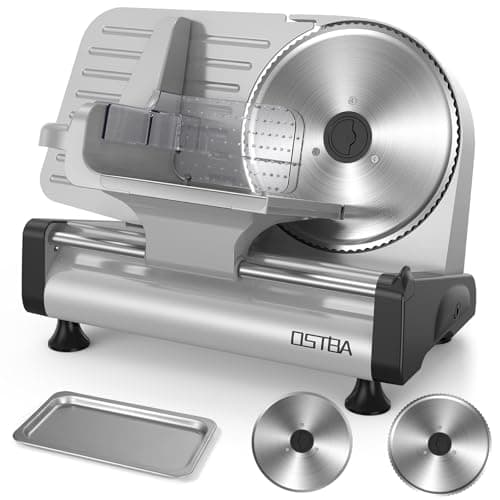 OSTBA Electric Meat Slicer with 200W DC Motor and 8.7-inch Steel Blade