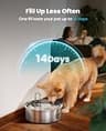 oneisall 7L Stainless Steel Pet Water Fountain with Visual Level Window