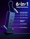JSAUX HB0609 6-in-1 Docking Station for ASUS ROG Ally, 4K@120Hz HDMI, Gigabit Ethernet