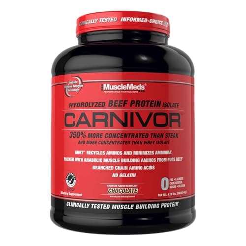 MuscleMeds CARNIVOR Beef Protein Isolate Powder, Sugar-Free, Chocolate