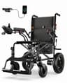 Juswell Heavy-Duty Foldable Motorized Wheelchair, Dual 500W Motor, 350 lbs