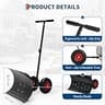 Garvee 29-Inch Heavy Duty Wheeled Snow Pusher
