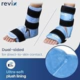 REVIX Dual-Sided Ankle Ice Pack Wrap with Hands-Free Adjustable Straps