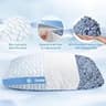 QUTOOL Double Sided Cooling Shredded Memory Foam King Pillows, Set of 2