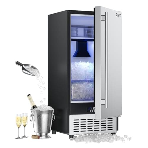 Coolski Premium Undercounter Nugget Ice Maker with Dual-Layer Storage, 100 lbs