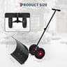 Garvee 29-Inch Heavy Duty Wheeled Snow Pusher