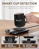 iKago Coffee Mug Warmer Set with 15oz Ceramic Mug & Precise Heat Control
