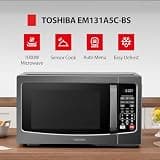 Toshiba EM131A5C-BS Countertop Microwave Oven with Smart Sensor 1.2 Cu Ft