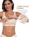 HACI Women's Front Closure Posture Full Coverage Back Support Wireless Sports Bra