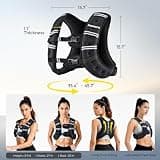 PACEARTH Adjustable Weighted Vest with Reflective Stripes and Mesh Pocket (6-30 lbs)