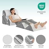 Hansleep 6-Piece Orthopedic Bed Wedge Pillow Set for Post-Surgery Recovery