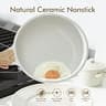 Sensarte 9.5-Inch Nonstick Ceramic Omelet Pan with Removable Bakelite Handle