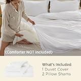 Bedsure Prewashed Microfiber Oversized King Duvet Cover Set, 120" x 98"