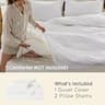 Bedsure Prewashed Microfiber Oversized King Duvet Cover Set, 120" x 98"
