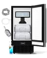 ICEVIVAL Undercounter Nugget Ice Machine with Dual Pull-Out Drawers, 70 lbs