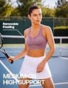 Heathyoga High Impact Padded Racerback Sports Bra Multi-Pack for Large Busts