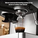 Electactic Espresso Machine with Grinder and 2.3-Liter Large Water Tank