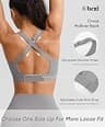 BRXL Front Closure High Impact Padded Sports Bra with Adjustable Straps