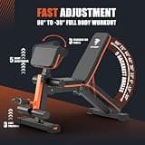 XChief Foldable Adjustable Weight Bench with Leg Extension and Preacher