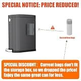Organizelink 3.2-Gallon Stainless Steel Outdoor Trash Can with Bag Dispenser