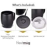Nextmug Self-Heating Temperature Control Coffee Mug with Coaster, 14oz Capacity