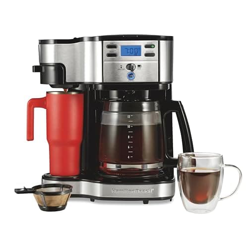 Hamilton Beach 2-Way Programmable 12-Cup and Single Serve Coffee Maker 49980RG
