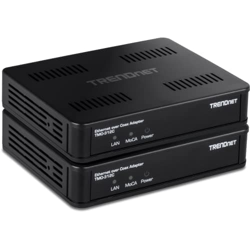 TRENDnet TMO-312C2K 1Gbps Ethernet Over Coax MoCA 2.5 Adapter Kit (2-Pack)