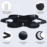 JOMVD Adjustable Knee Brace with C-Shaped Gel Pad and Spring Stabilizers