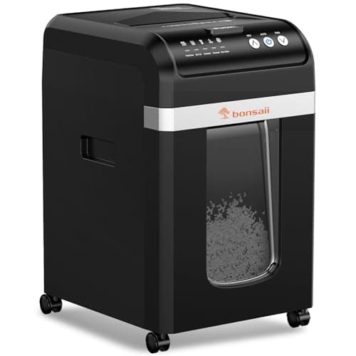Bonsaii 200-Sheet Auto Feed Heavy Duty Shredder, Cross-Cut P-4 Security