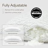Coop Home Goods Original Crescent Adjustable Memory Foam Bed Pillow, Queen