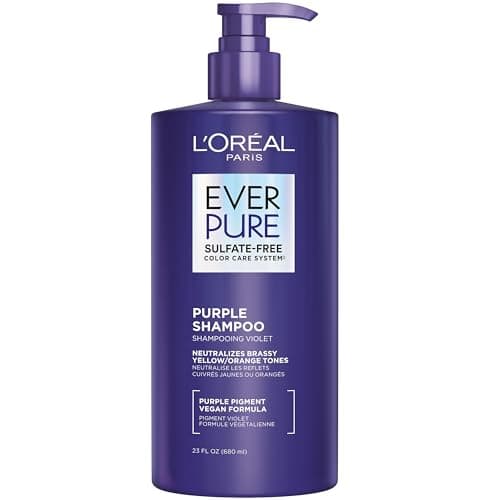 L'Oreal Paris EverPure Sulfate Free Brass Toning Purple Shampoo, High Capacity 23 Fl Oz