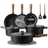 CAROTE 16-Piece Titanium-Reinforced Ceramic Nonstick Cast Aluminum Cookware Set