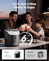 EUHOMY Portable Countertop Nugget Ice Maker with Integrated Carry Handle